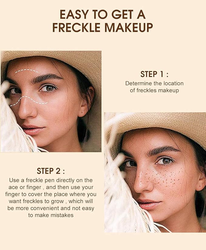 Freckle Pen 2 Colors, Natural Lifelike Freckle Makeup