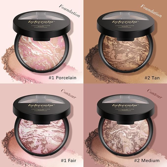 Baked Powder Foundation Makeup, Brighten Color Correcting Foundation