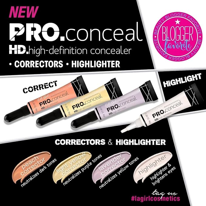 L.A. Girl Pro Conceal HD Concealer, Highlighter, 0.28 0.28 Ounce