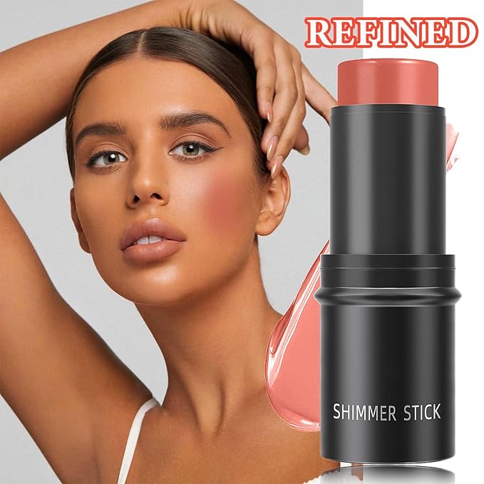 Cream Blush Stick for Cheeks & Eyes & for Women(#06)