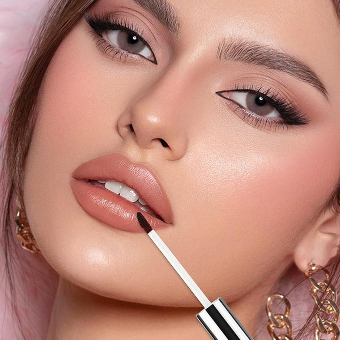 Peel Off Lip Liner Stain – Velvet Lip Glkoss Long-Lasting, Moisturizing & Non-Sticky Matte Lip Lacquer, Pigmented, Smudge-Proof Liquid Lipgloss (cinnamon)