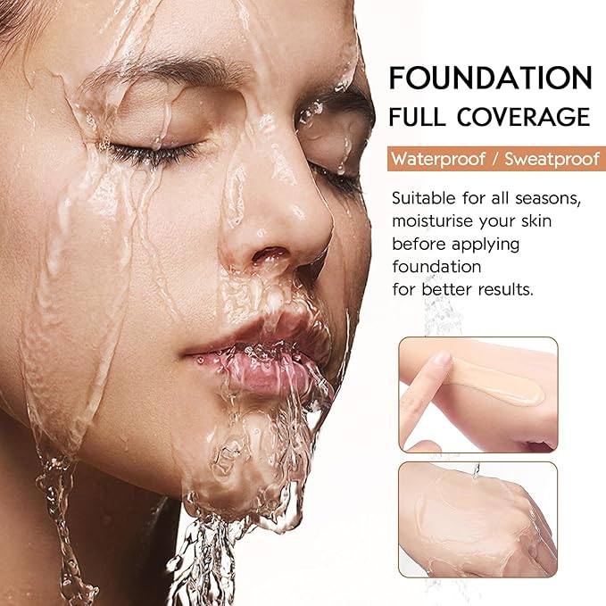 Matte Oil Control Concealer Foundation Flawless Soft Long Warm Peach)