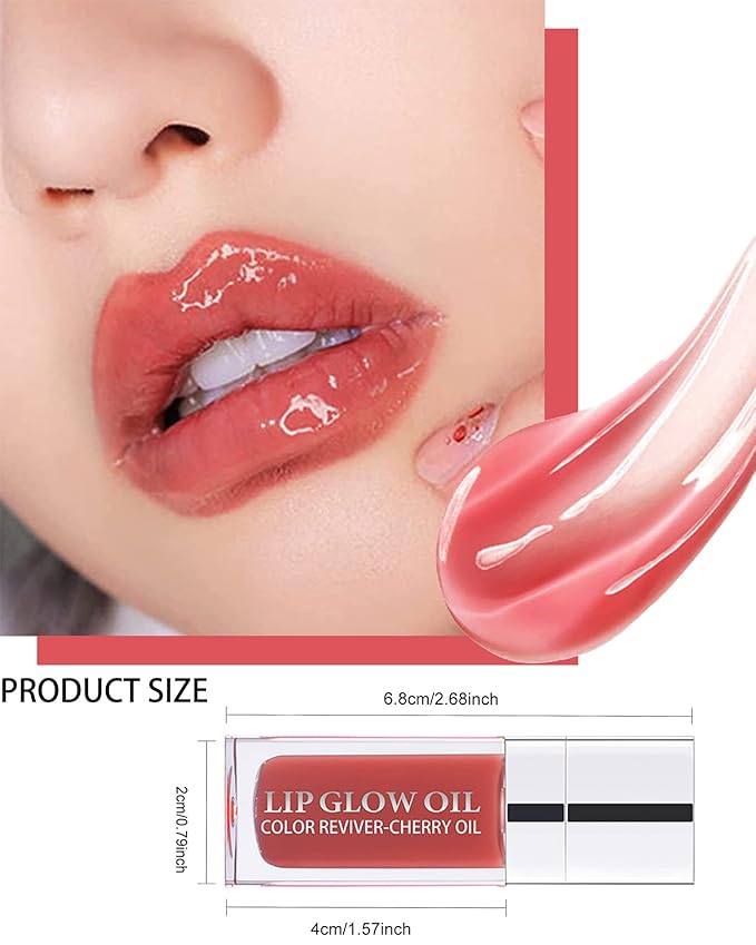 Plumping Lip Glow Oil,Hydrating Tinted Lip Gift