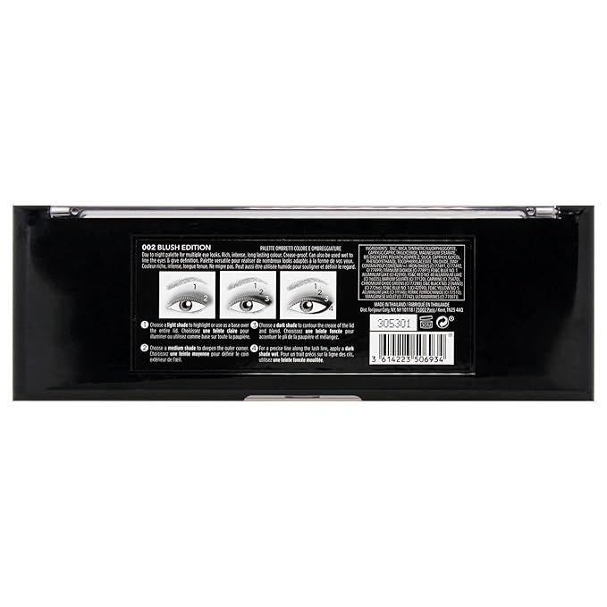 Rimmel London Magnif'Eyes Eyeshadow Palette, 12 Shades, Blendable Formula, Versatile, 002, Blush, 0.5oz