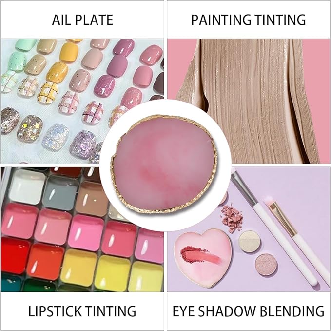 Nail Polish Palette, 2Pcs Resin Nail Art Palette,