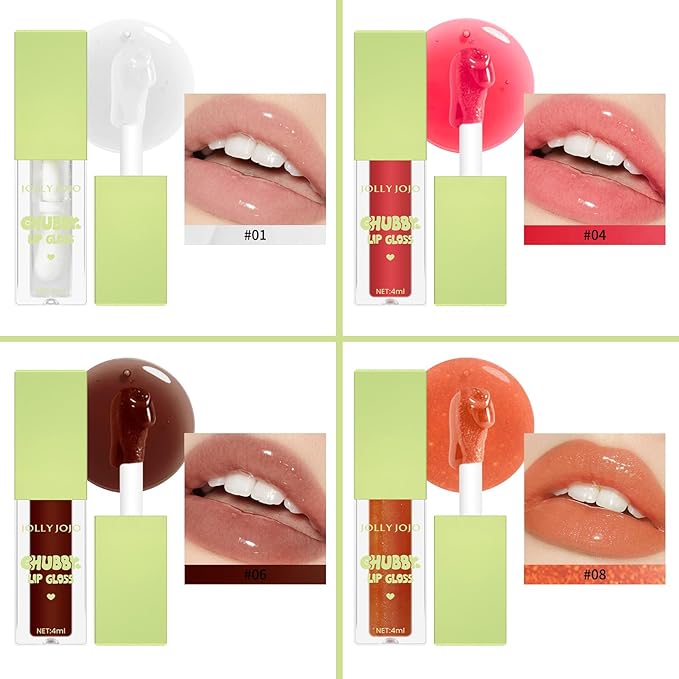 Lip Glow Oil - Transparent Glossy Lip Oil, Hydrating Plumping Lip Oil, Clear Tinted Lip Balm Lip Care Long Lasting Lip Gloss (#1)