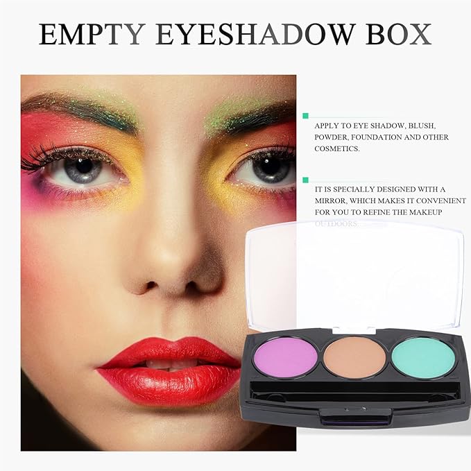 10Pcs Empty Magnetic Eyeshadow Palette Empty Eyeshadow Pans