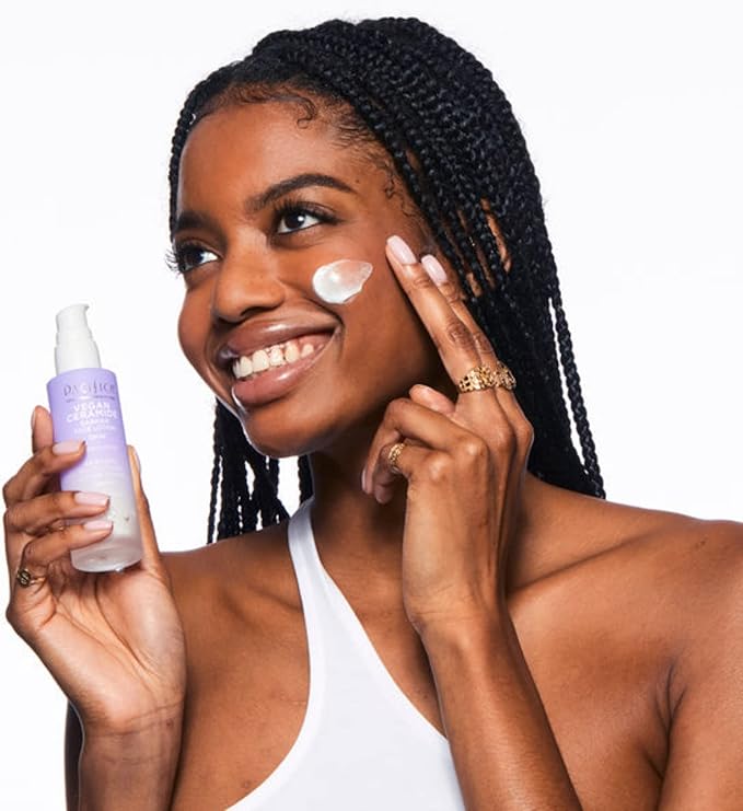 Pacifica Beauty, Vegan Ceramide Face Wash + Face Lotion Set, Cleanser, Moisturizer, Sensitive Skin, Dermatologist + Allergy Tested, Eczema Association Approved, Fragrance Free, Vegan