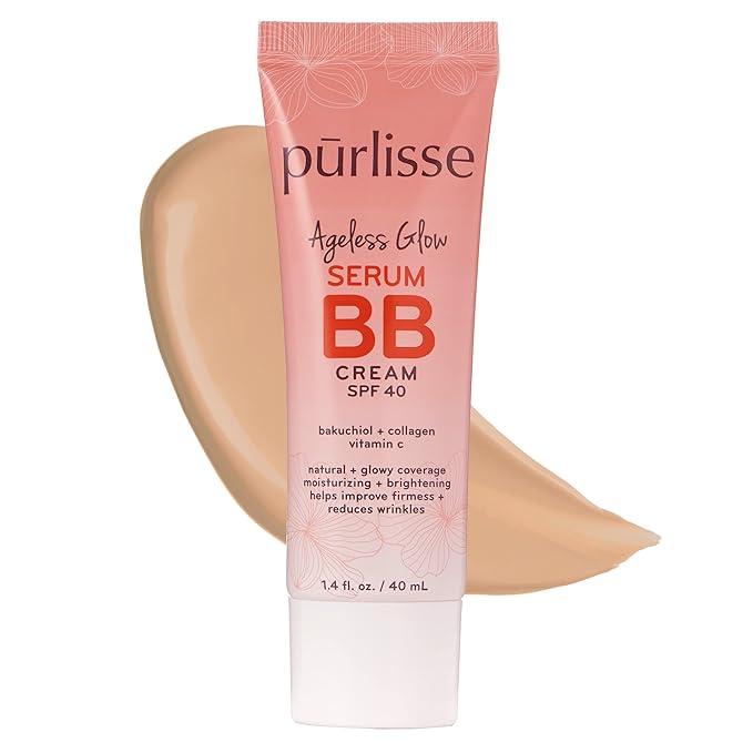 pūrlisse Ageless Glow Serum BB Cream SPF 40 Light Warm 1.4oz
