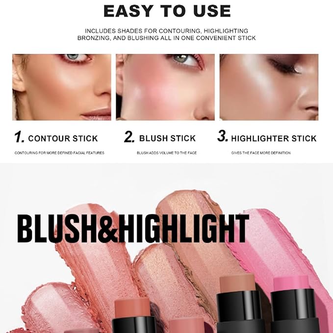 MAEPEOR Matte Blush 6 Color Smooth Creamy Shiny (Color 04)