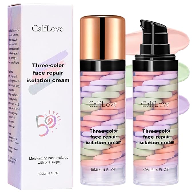 Primer Face Makeup,3 In 1 Isolation Cream,Makeup Primer Primer (2PCS)