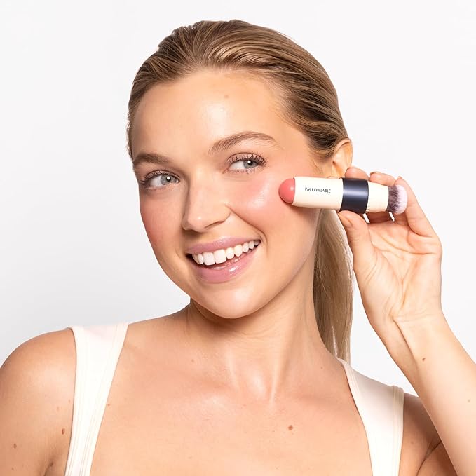 Trestique Blush Stick, Vegan Blush Stick With Built-In Stick,