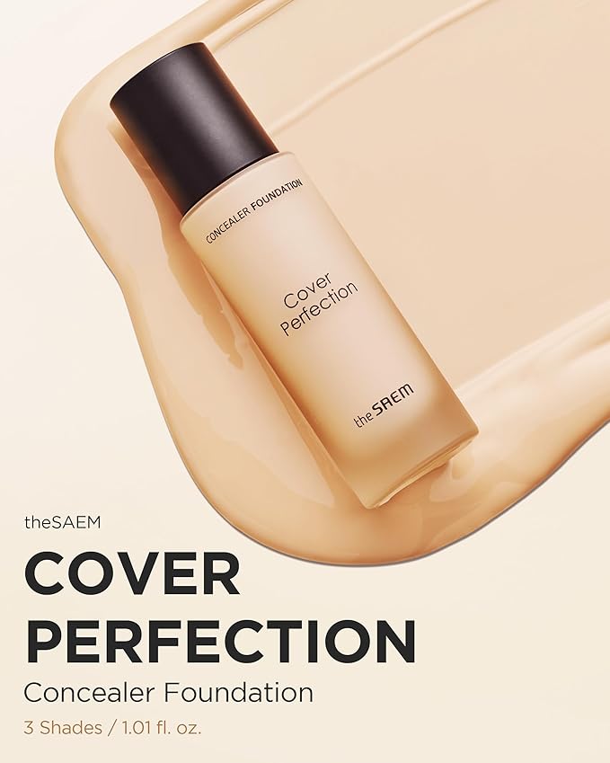 THESAEM Cover Perfection Concealer Foundation - 24H Coverage, Rich Beige)