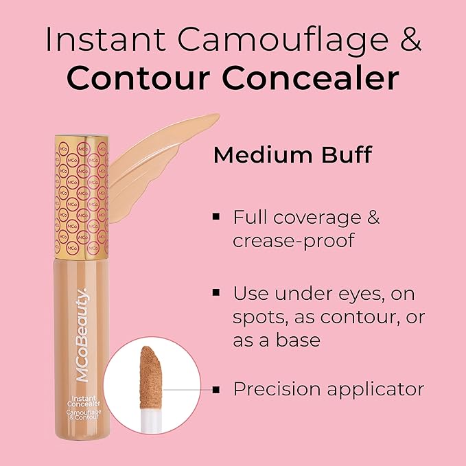 MCoBeauty Instant Concealer Camouflage & Contour, Medium Buff,