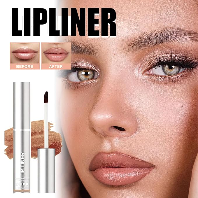 3PCS Peel Off Lip Liner, Light Brown/Dark Brown/Burgundy Light