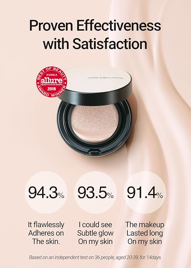 [JUNGSAEMMOOL OFFICIAL] Essential Skin Nuder Cushion (N Light) Cream Foundation