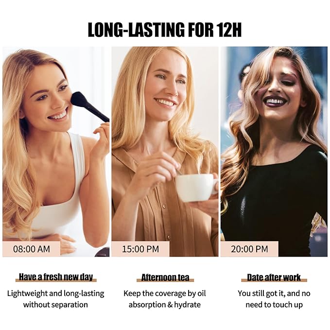 Matte Oil Control Concealer Foundation 2PCS, Flawless Soft 101, ) 60ml