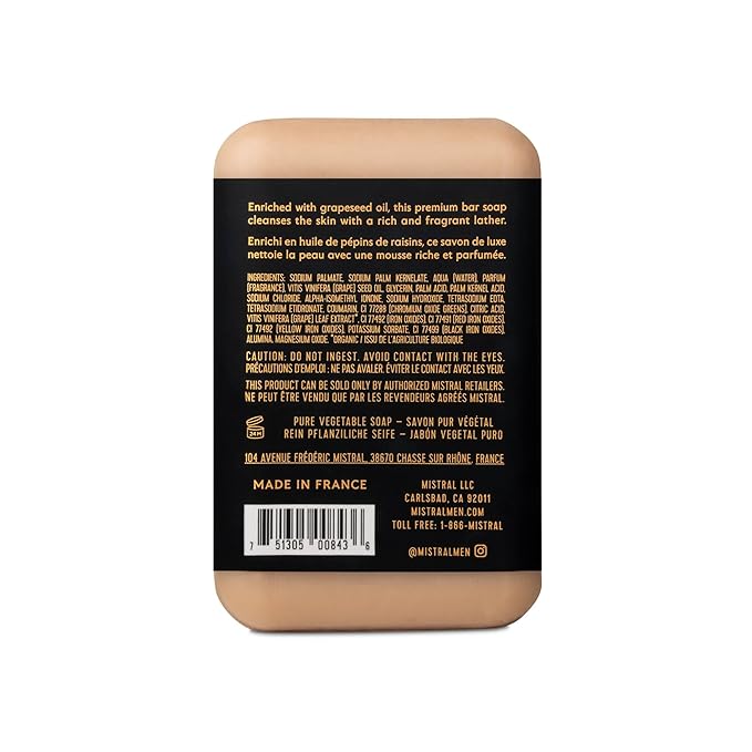 Mistral Bar Soap, Santal Absolute, Large Bar