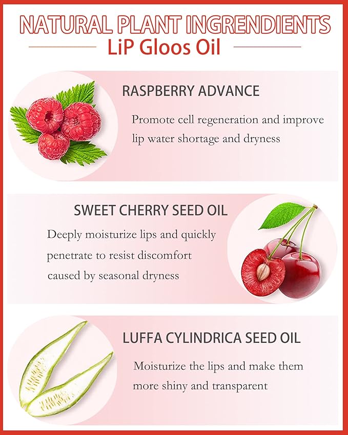 Plumping Lip Glow Oil,Hydrating Tinted Lip Gift