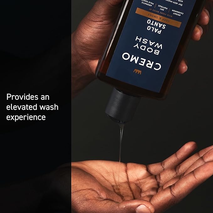 Cremo Body Wash Men, Notes of Bright Cardamom, Dry Papyrus and Aromatic Palo Santo, 16 Fl Oz