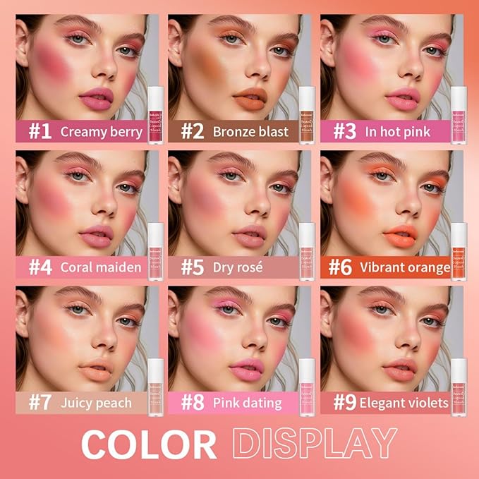 MAEPEOR Matte Liquid Blush 9 Colors Soft Cream (Color 06)