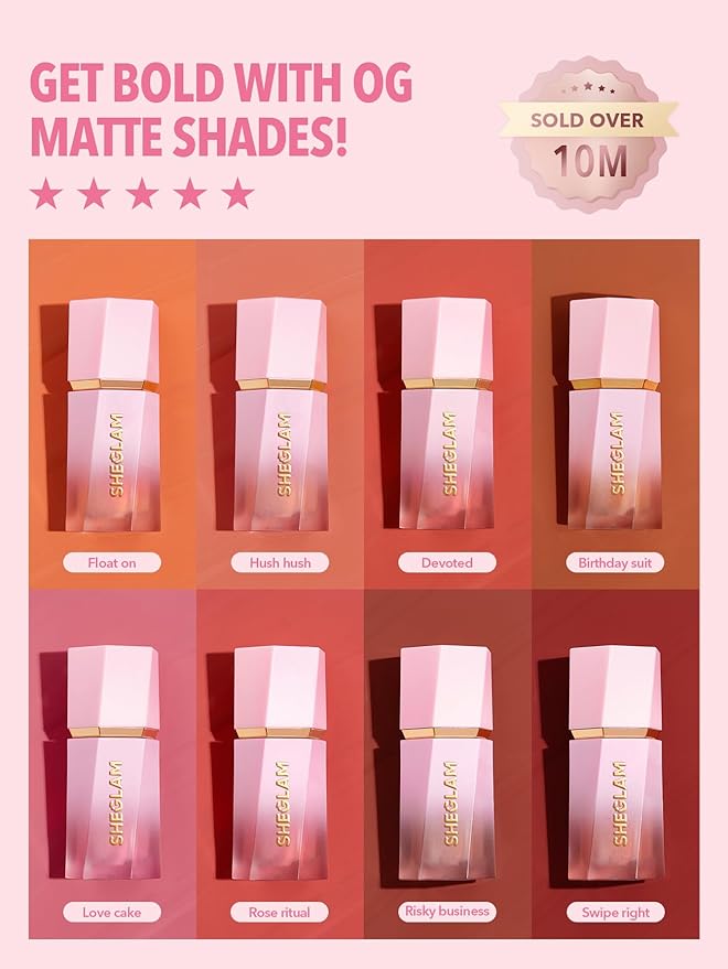 SHEGLAM Color Bloom Liquid Blush Makeup for Cheeks Matte Finish - On Point