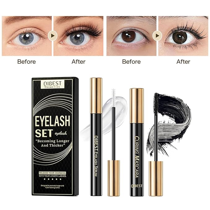 Makeup Sets.Lash serum.Mascara.Waterproof Smudgeproof Long Lasting.Gift