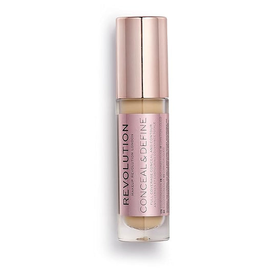 Makeup Revolution Conceal and Define Concealer, Full Coverage 0.7 Fl Oz