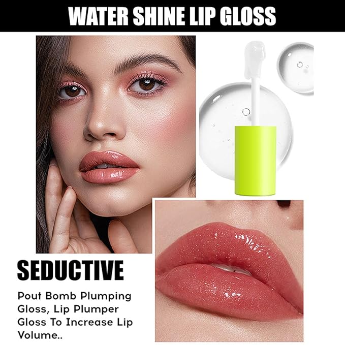 8 Colors Lip Oil Lip Glaze, Hydrating Lip Glow Oil Big Brush Head Shiny Moisturizing Lip Gloss, Long Lasting Non-sticky Fresh Transparent Tinted Plumping Lip Oil (# 04)