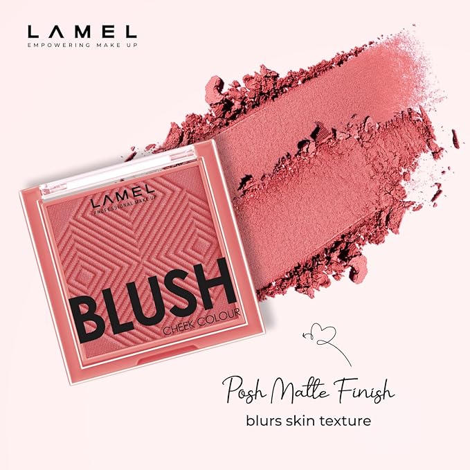 Blush Cheek Plum Color Mini - Blendable Purple Blush Powder - Enhances & Defines Shapes & Features - Shading & Contouring Powder - 4 Universal Shades - 408 (Plum) - 3.8g / 0.13 oz