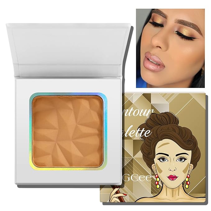 Matte Light Bronzer Palette,Perfect Finish Hd Powder,Professional Bronzering