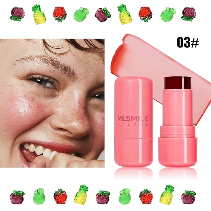 Milk Jelly Blush, Sheer Lip & Cheek Stain, Tones, 03