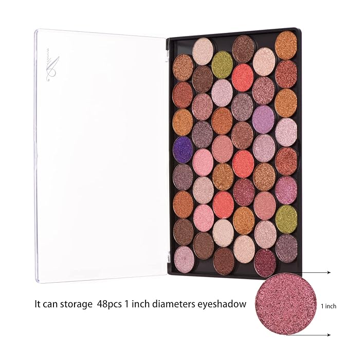 Large Empty Magnetic Transparent Plastic Makeup Palette