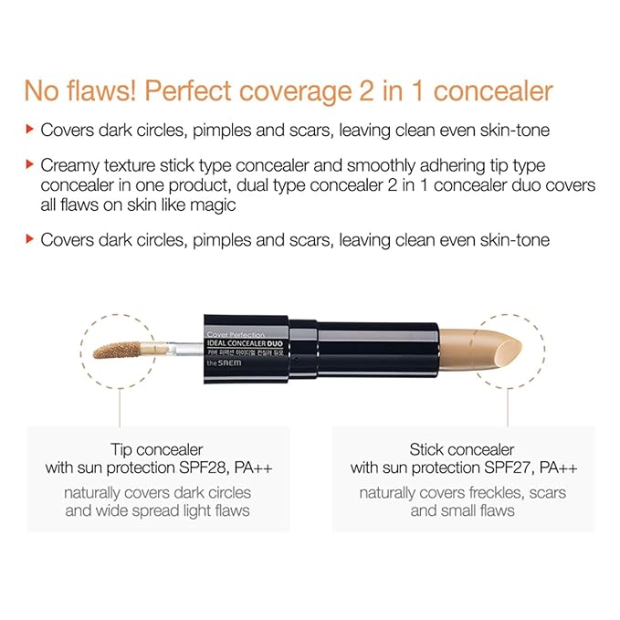 THESAEM Cover Perfection Ideal Concealer Duo (#1 Clear Crease-Proof Concealer