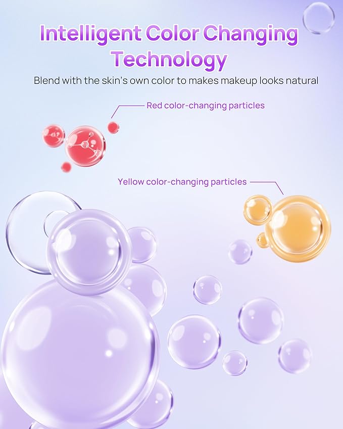 Purple Primer Color Changing for Face Before Makeup,