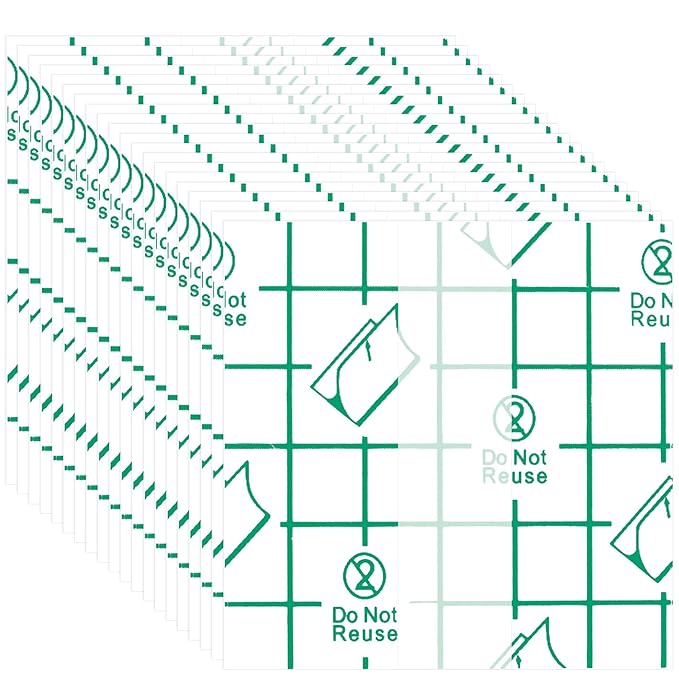 ANCIRS 150pcs Disposable Makeup Hand Palettes, 2.4x2.4inch Adhesive