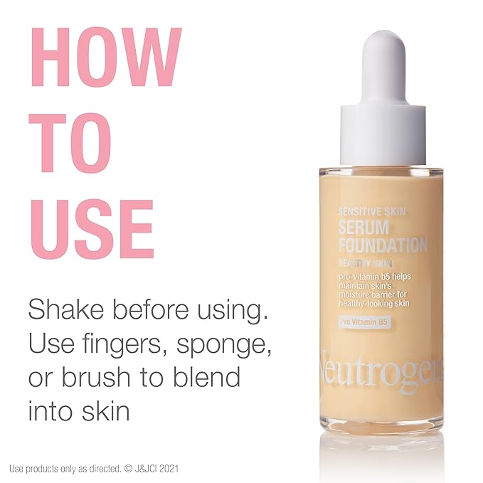 Neutrogena Healthy Skin Sensitive Skin Serum Foundation with Light 01, 1 oz