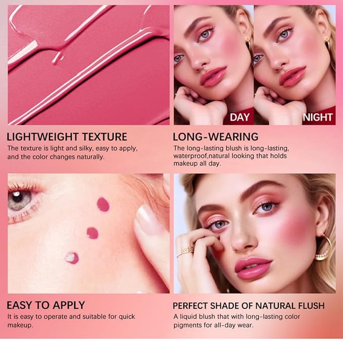 MAEPEOR Matte Liquid Blush 9 Colors Soft Cream (Color 01)