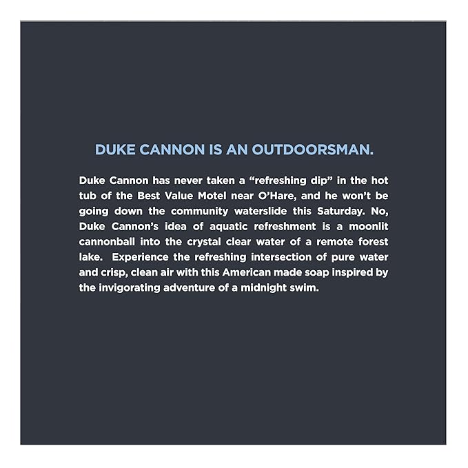 Duke Cannon Big Brick of Soap Midnight Swim - Refreshing Aquatic Scent with Green Top Notes, 10 oz. Men's Soap Bar (Pack of 3)