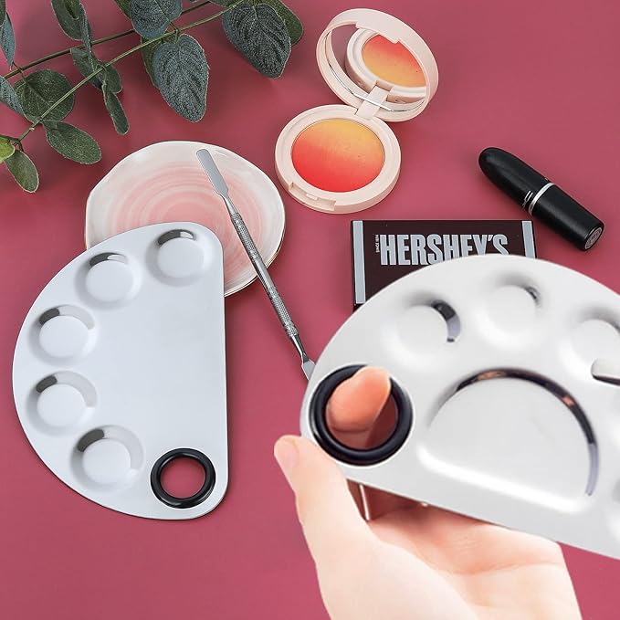 Makeup Mixing Palette, Premium Stainless Steel Cosmetic Makeup