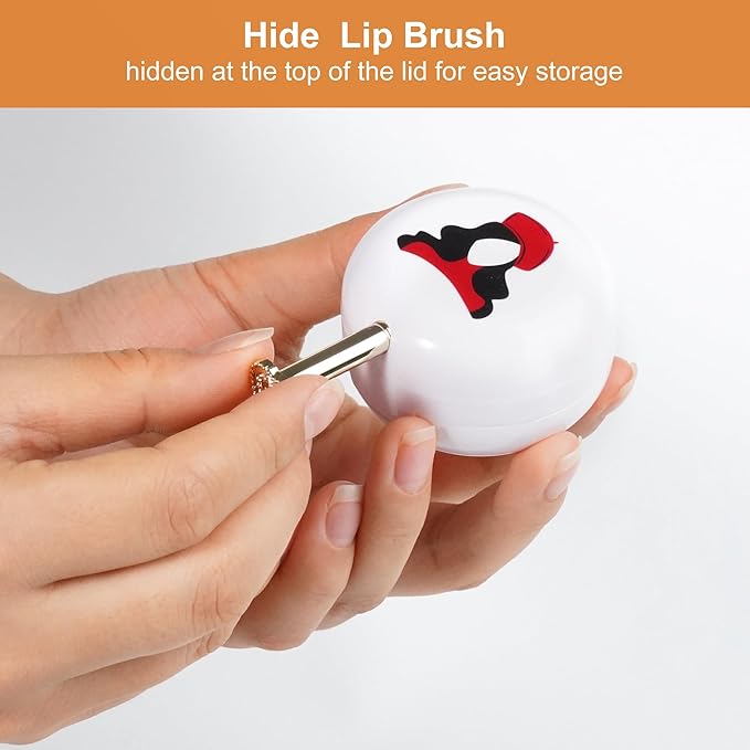 2 Pack Lip Balm Containers,Plastic Portable