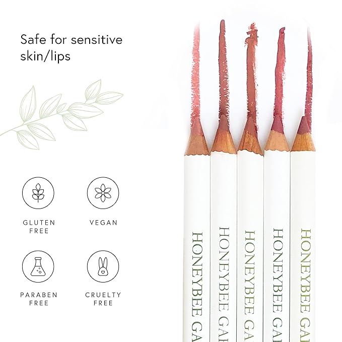 Honeybee Gardens Irresistible Lip Liner In Zen, Warm Pink Color, Long-Lasting, Gluten-Free, Vegan, 0.04 oz
