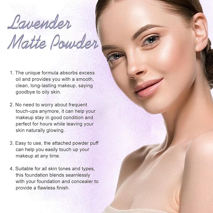 Lavender Matte Powder, Jelly Lavender Matte Powder Oil Creates Soft