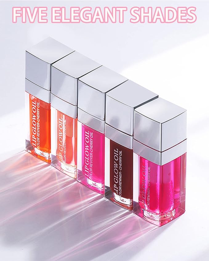 Hydrating Plumping Lip Glow Oil,Tinted Lip Gift