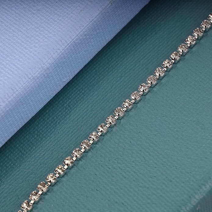 Boho Crystal Thigh Chain Silver Body Chain Leg