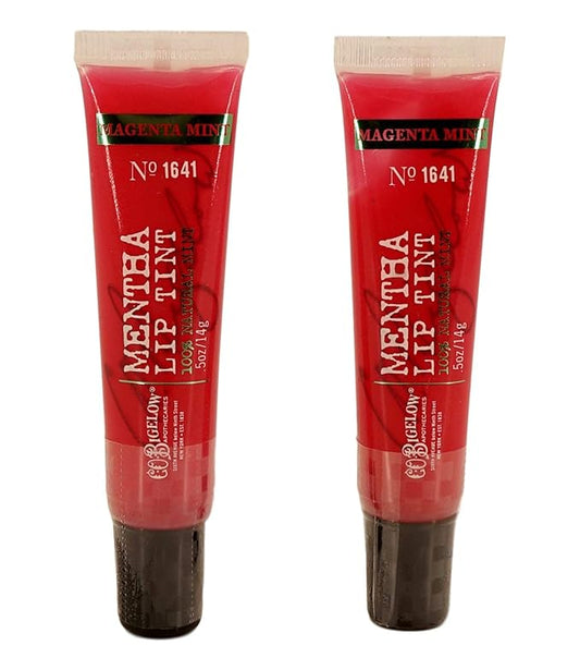 Bath And Body Works Bigelow Set of Two (2) Mentha Lip Tint 5 oz Magenta Mint