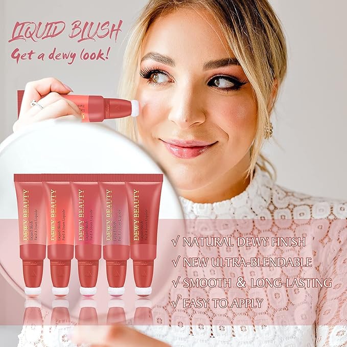 Liquid Blush Makeup Stick, Air Cushion Blush Beauty Effect (102Serenade)