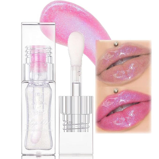 Magic Color Changing Lip Oil V2, Boss Up Color Changing Lip Oil, Big Brush Head Hydrating Plumping Lip Oil Tinted, Long Lasting Nourishing Non-sticky Lip Glow Oil for Lip Care