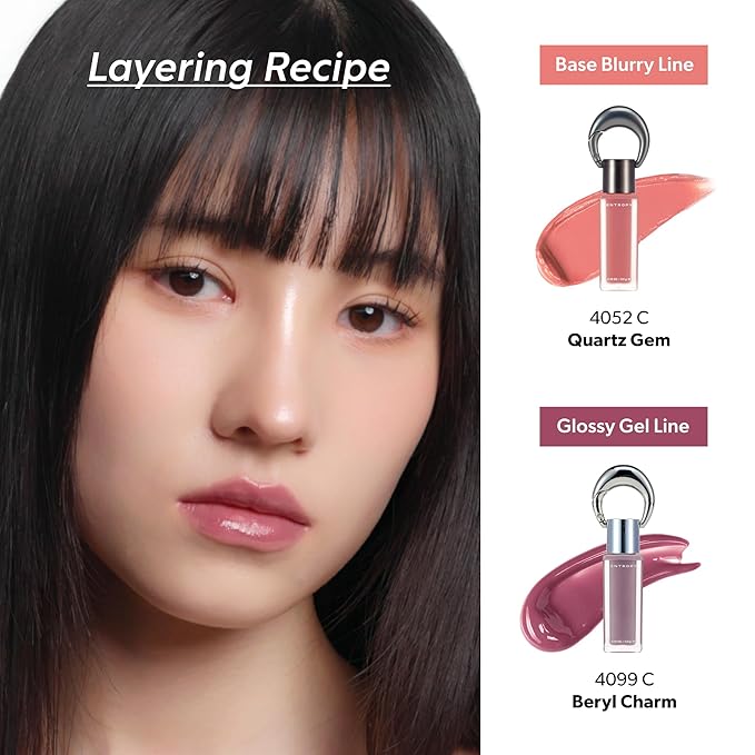 ENTROPY Makeup 2-in-1 Charm Shiny Glowy Lip & Cheek Gloss Tint Keychain, High Pigment Glossy Lip Color & Plumping Gloss, C3 Ruby Charm