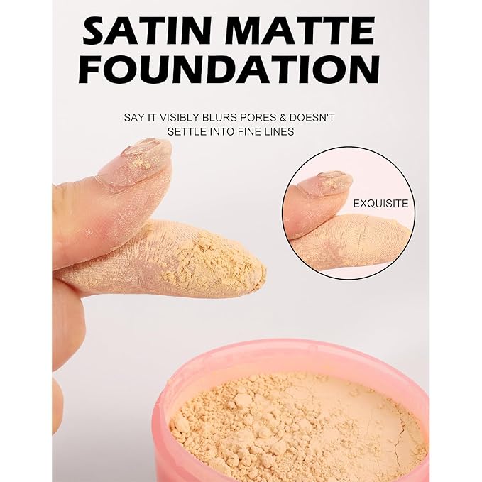 Loose Face Powder Setting Powder Makeup 0. （V04）With Powder Puff 67oz